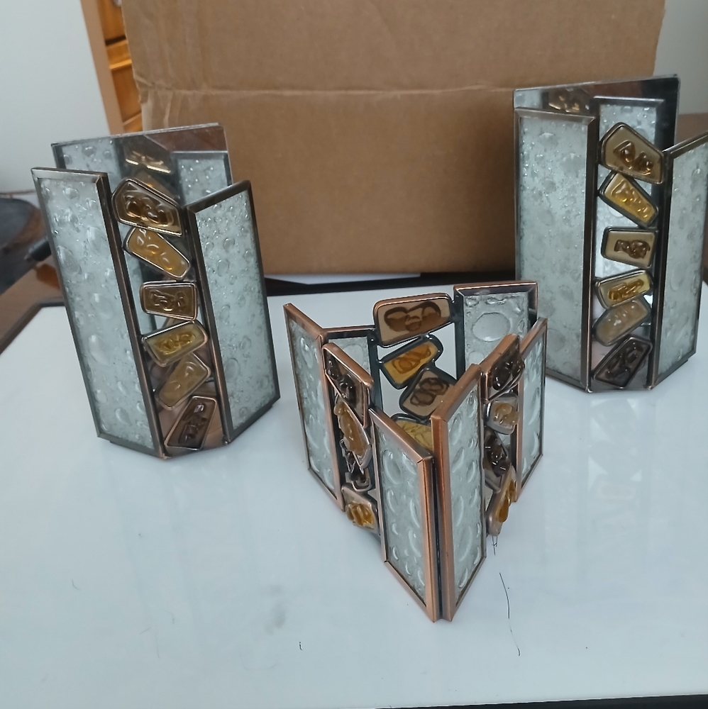 3 Piece Partlite Votive 2 Pc Wall Sconce And Table Piece